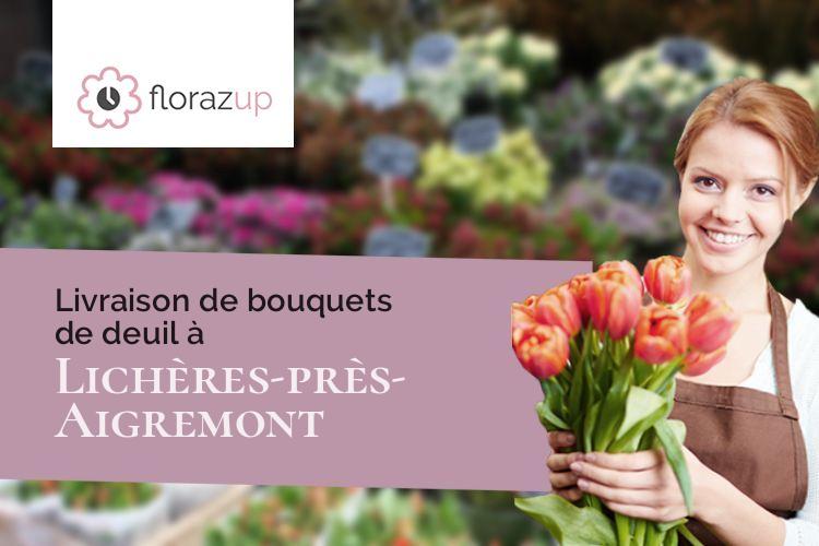 coeurs de fleurs pour des funérailles à Lichères-près-Aigremont (Yonne/89800)