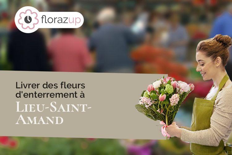 coeur de fleurs pour des funérailles à Lieu-Saint-Amand (Nord/59111)