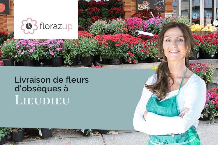 croix de fleurs pour une crémation à Lieudieu (Isère/38440)