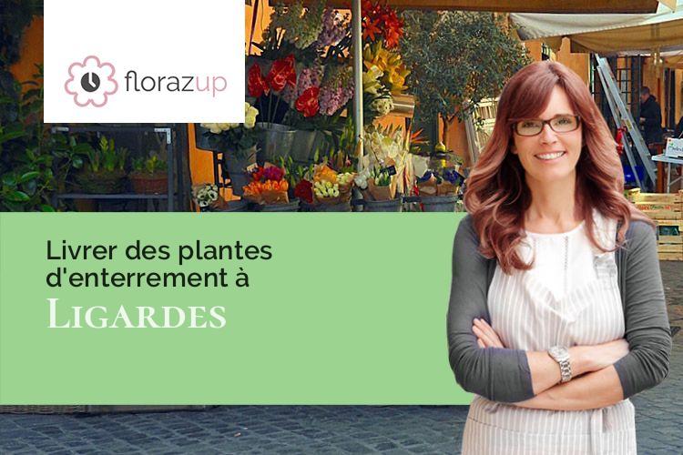 compositions de fleurs pour un enterrement à Ligardes (Gers/32480)