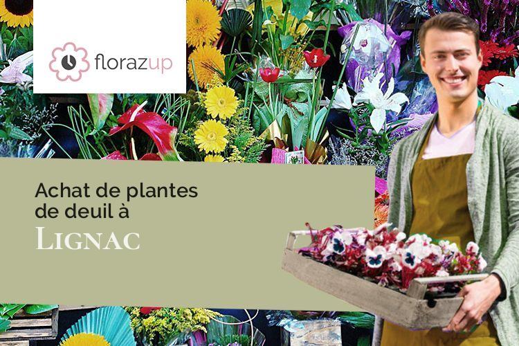 compositions florales pour des obsèques à Lignac (Indre/36370)