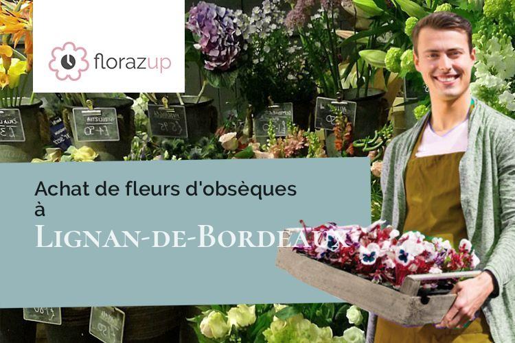 créations florales pour des funérailles à Lignan-de-Bordeaux (Gironde/33360)