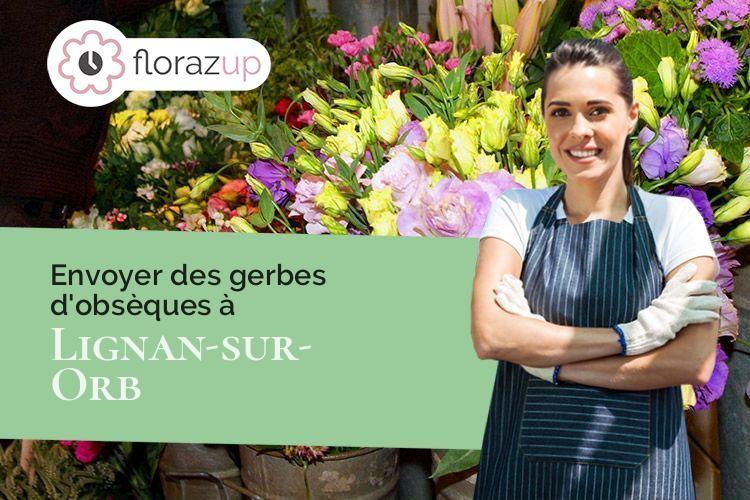 bouquets de fleurs pour un décès à Lignan-sur-Orb (Hérault/34490)
