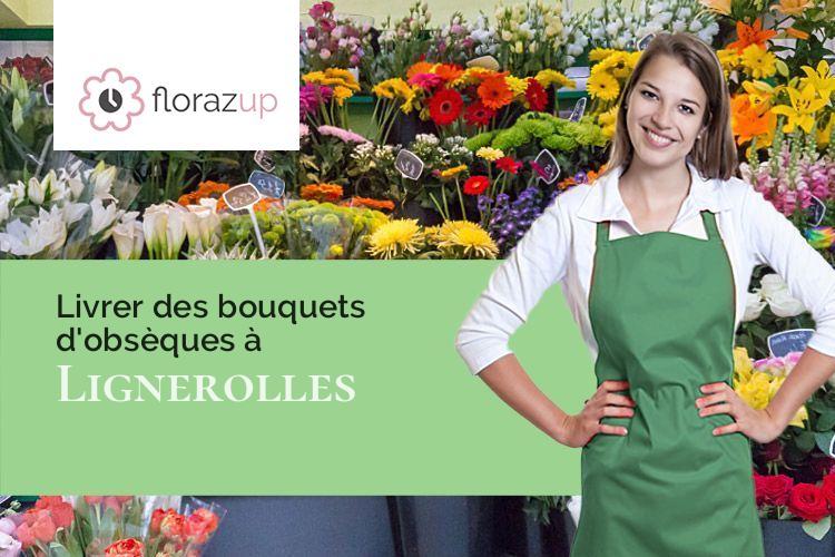 couronnes florales pour un enterrement à Lignerolles (Orne/61190)