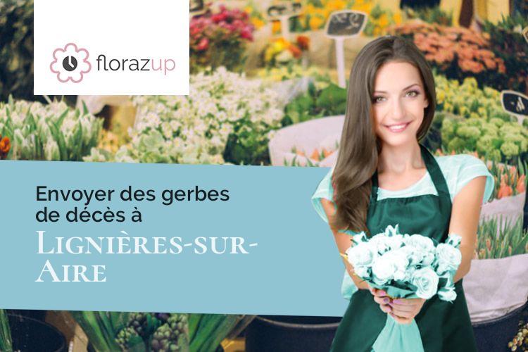 créations florales pour des obsèques à Lignières-sur-Aire (Meuse/55260)