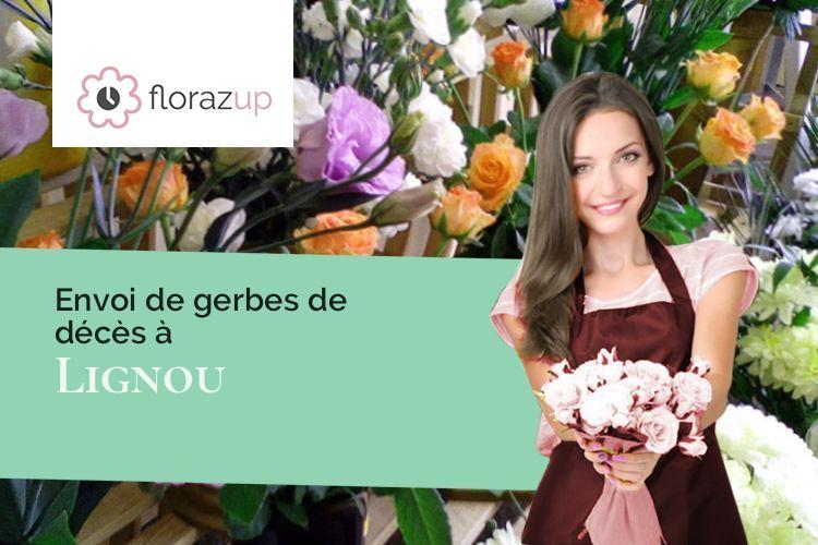 créations florales pour un deuil à Lignou (Orne/61220)