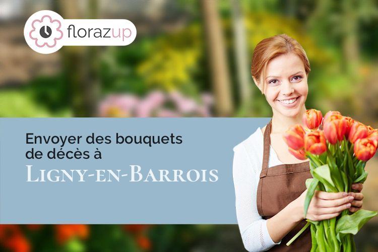 coeur de fleurs pour des funérailles à Ligny-en-Barrois (Meuse/55500)