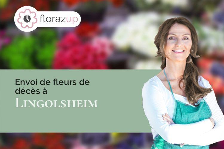 couronnes florales pour un deuil à Lingolsheim (Bas-Rhin/67380)