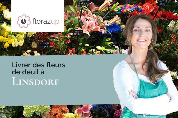 coeurs de fleurs pour un décès à Linsdorf (Haut-Rhin/68480)