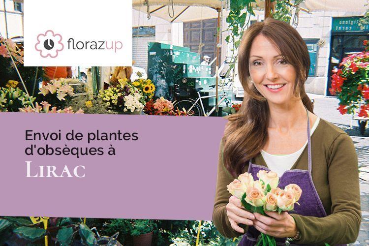 gerbes de fleurs pour des funérailles à Lirac (Gard/30126)