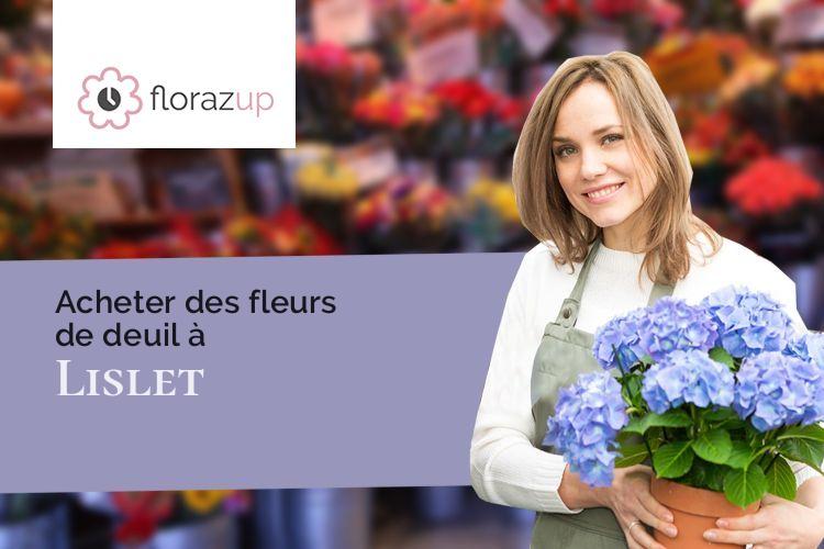 créations florales pour un décès à Lislet (Aisne/02340)