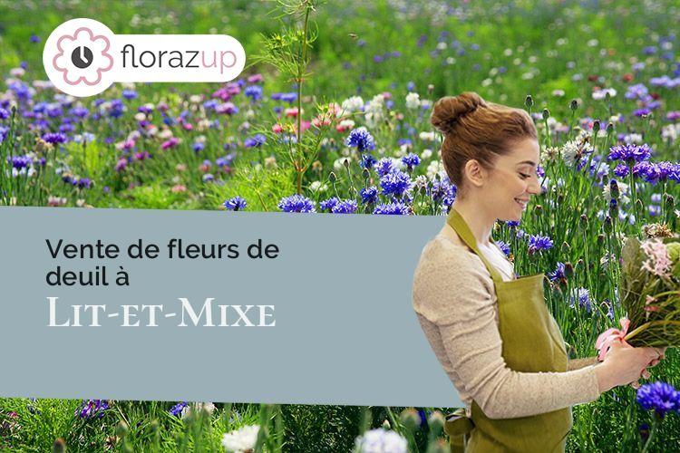 coupes de fleurs pour un décès à Lit-et-Mixe (Landes/40170)
