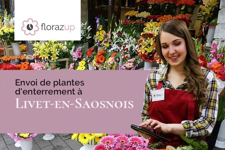 créations de fleurs pour des obsèques à Livet-en-Saosnois (Sarthe/72610)