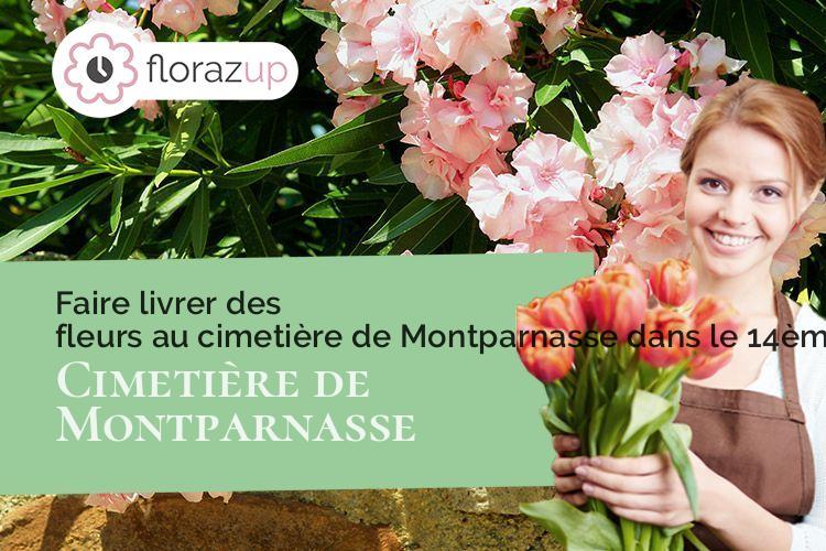 gerbes de fleurs pour un enterrement à Cimetière de Montparnasse (Paris/75014)