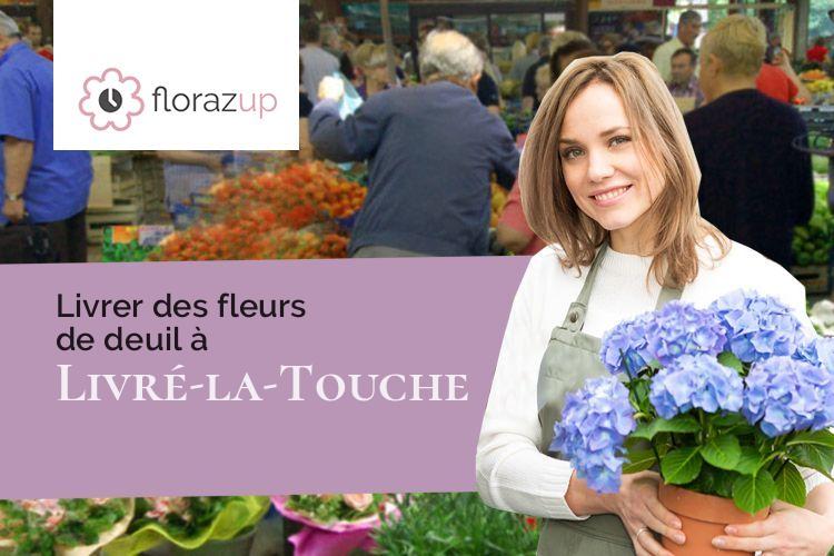 compositions de fleurs pour des obsèques à Livré-la-Touche (Mayenne/53400)
