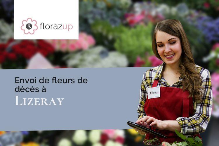coeurs de fleurs pour un deuil à Lizeray (Indre/36100)