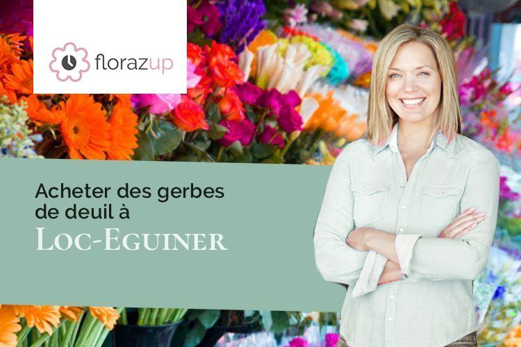 gerbes de fleurs pour des obsèques à Loc-Eguiner (Finistère/29400)