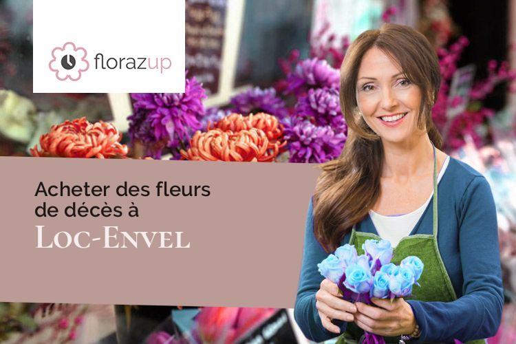 couronnes de fleurs pour une crémation à Loc-Envel (Côtes-d'Armor/22810)