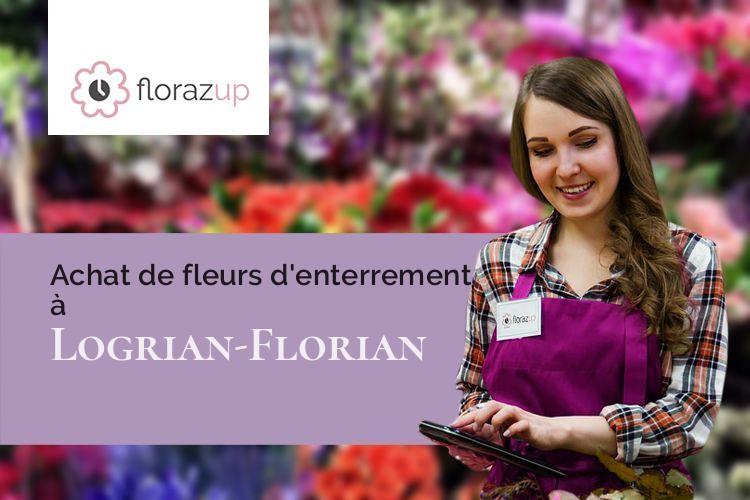 croix de fleurs pour une crémation à Logrian-Florian (Gard/30610)