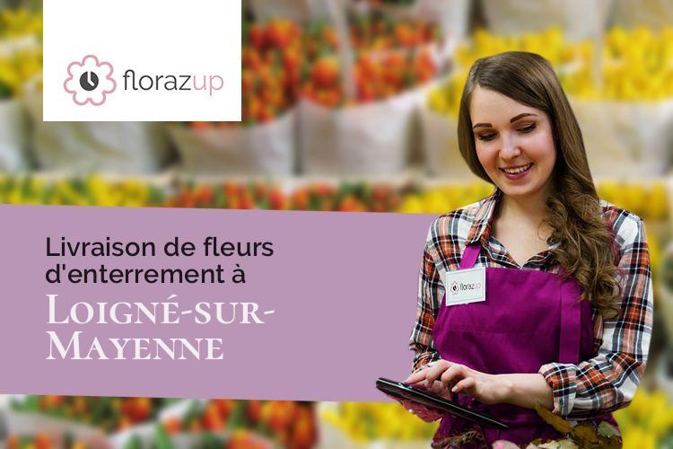 couronnes de fleurs pour un enterrement à Loigné-sur-Mayenne (Mayenne/53200)