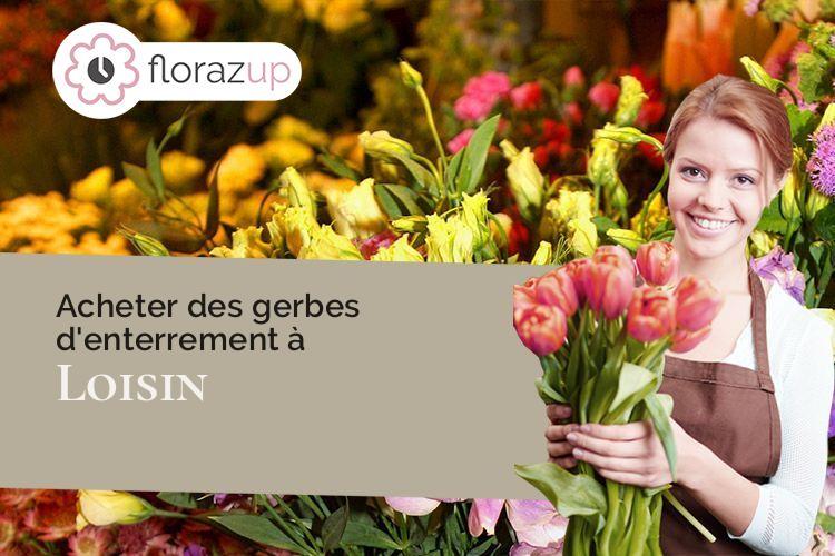 coeur de fleurs pour un décès à Loisin (Haute-Savoie/74140)