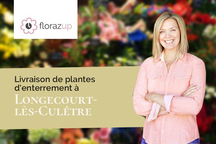 couronnes de fleurs pour un enterrement à Longecourt-lès-Culêtre (Côte-d'Or/21230)