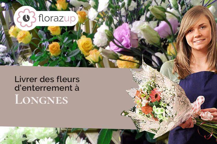 couronnes de fleurs pour des obsèques à Longnes (Yvelines/78980)