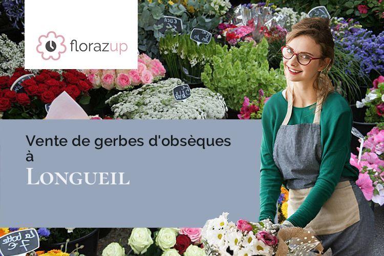 gerbes de fleurs pour un deuil à Longueil (Seine-Maritime/76860)