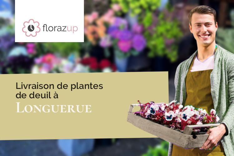 couronnes de fleurs pour des funérailles à Longuerue (Seine-Maritime/76750)
