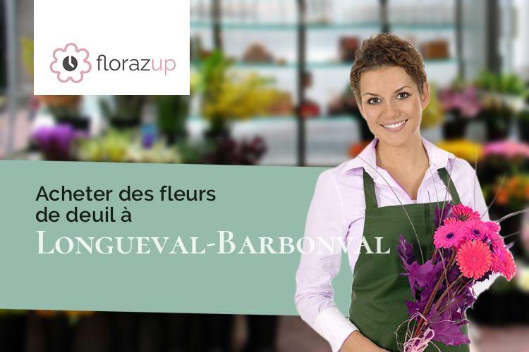 gerbes de fleurs pour un décès à Longueval-Barbonval (Aisne/02160)