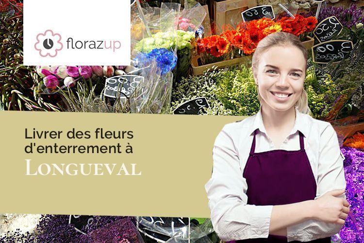 compositions florales pour un deuil à Longueval (Somme/80360)