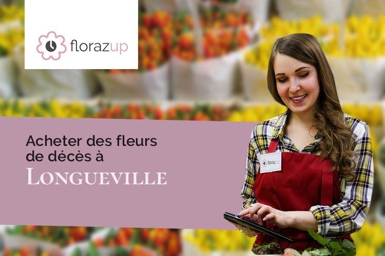 gerbes de fleurs pour des funérailles à Longueville (Calvados/14230)