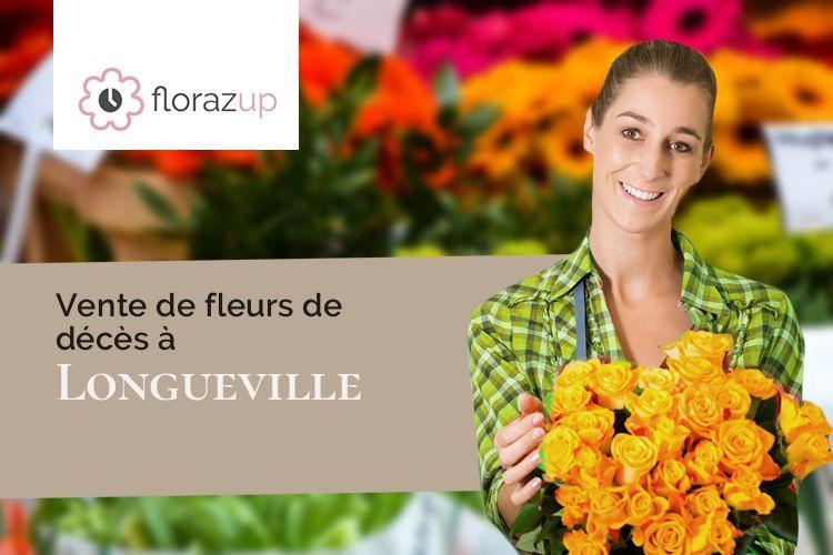 gerbes de fleurs pour des funérailles à Longueville (Pas-de-Calais/62142)