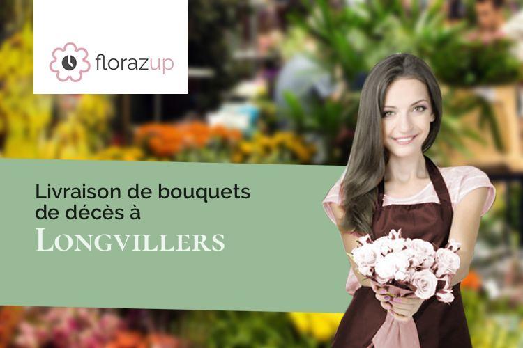bouquets de fleurs pour un décès à Longvillers (Calvados/14310)