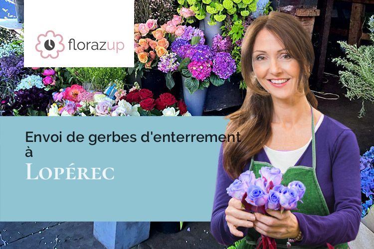 compositions de fleurs pour un deuil à Lopérec (Finistère/29590)