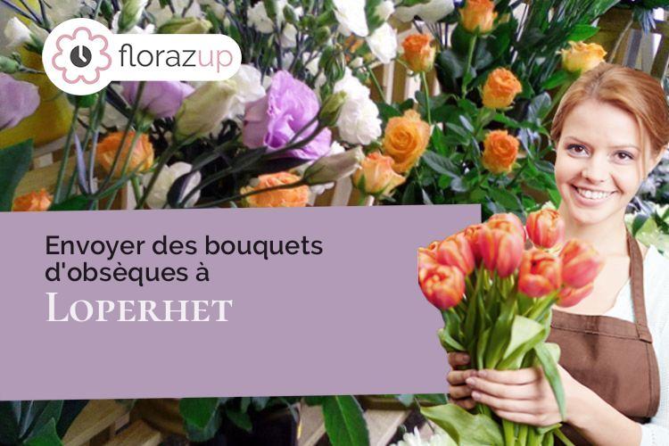 gerbes de fleurs pour un deuil à Loperhet (Finistère/29470)