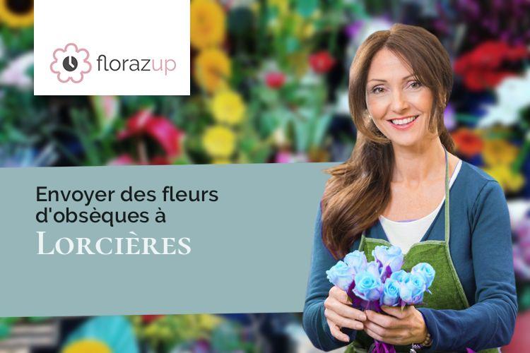 créations florales pour des obsèques à Lorcières (Cantal/15320)