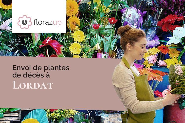 gerbes de fleurs pour un enterrement à Lordat (Ariège/09250)