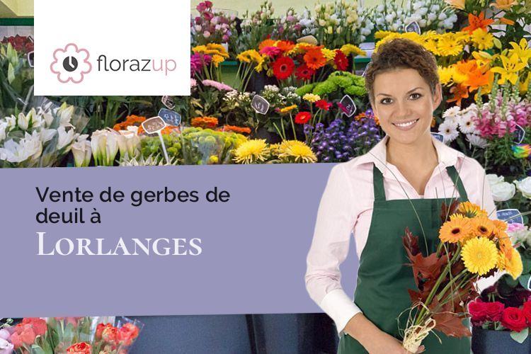 gerbes de fleurs pour un deuil à Lorlanges (Haute-Loire/43360)