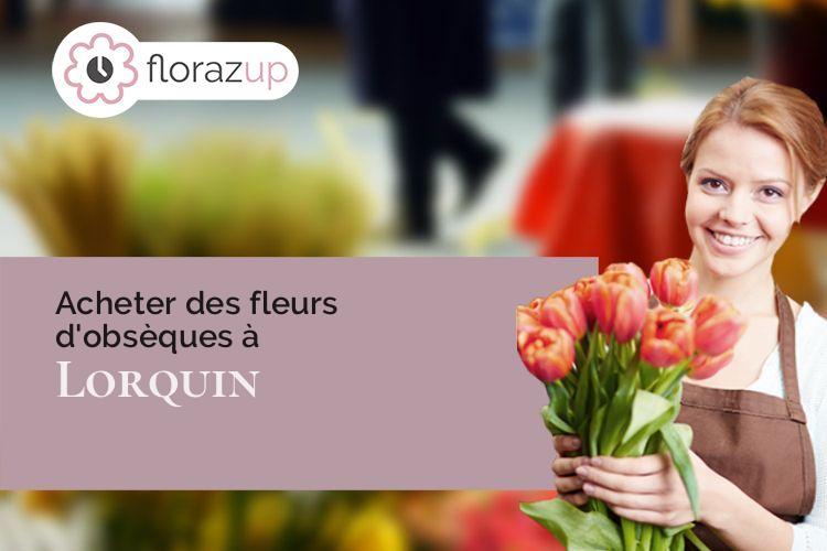 fleurs deuil pour des funérailles à Lorquin (Moselle/57790)