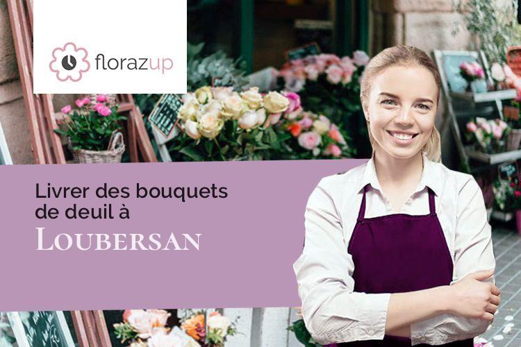 couronnes florales pour un deuil à Loubersan (Gers/32300)