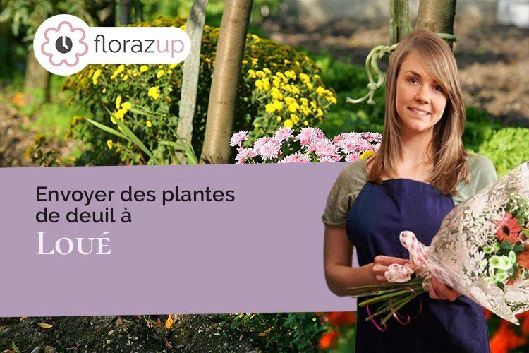 compositions de fleurs pour un enterrement à Loué (Sarthe/72540)