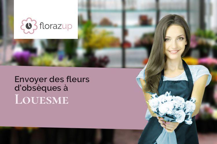 croix de fleurs pour des funérailles à Louesme (Côte-d'Or/21520)