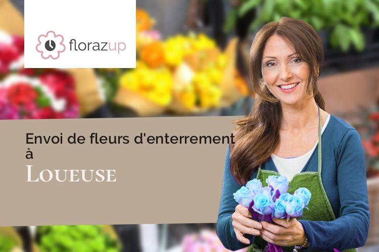 couronnes florales pour un enterrement à Loueuse (Oise/60380)