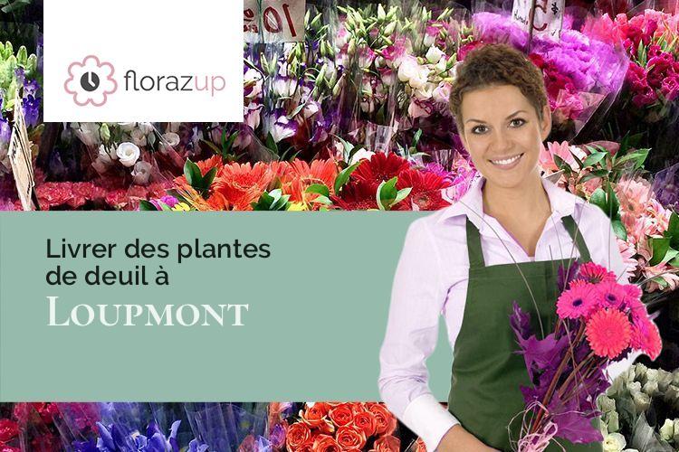 gerbes de fleurs pour des funérailles à Loupmont (Meuse/55300)
