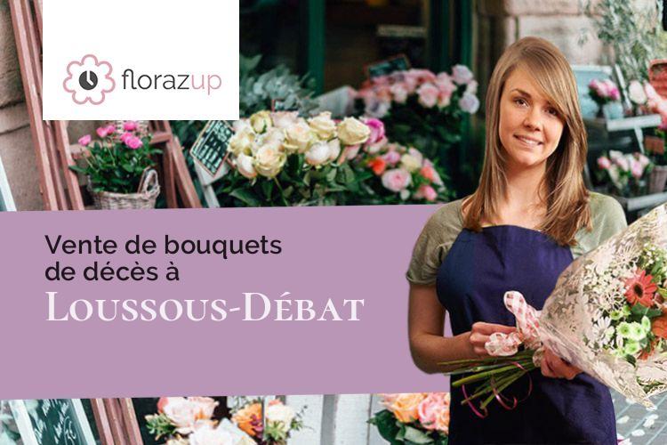 gerbes de fleurs pour un deuil à Loussous-Débat (Gers/32290)