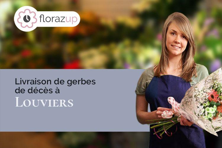gerbes de fleurs pour un deuil à Louviers (Eure/27400)