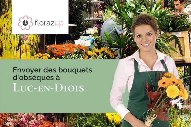 compositions florales pour des funérailles à Luc-en-Diois (Drôme/26310)