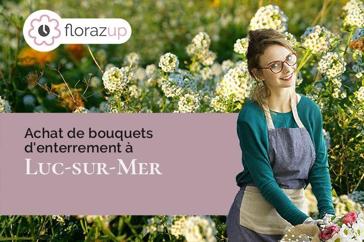 fleurs deuil pour un deuil à Luc-sur-Mer (Calvados/14530)
