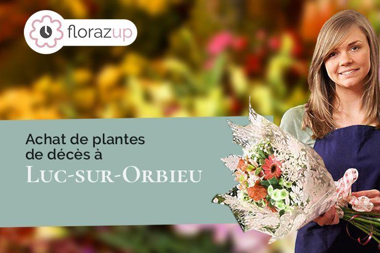 croix de fleurs pour des funérailles à Luc-sur-Orbieu (Aude/11200)